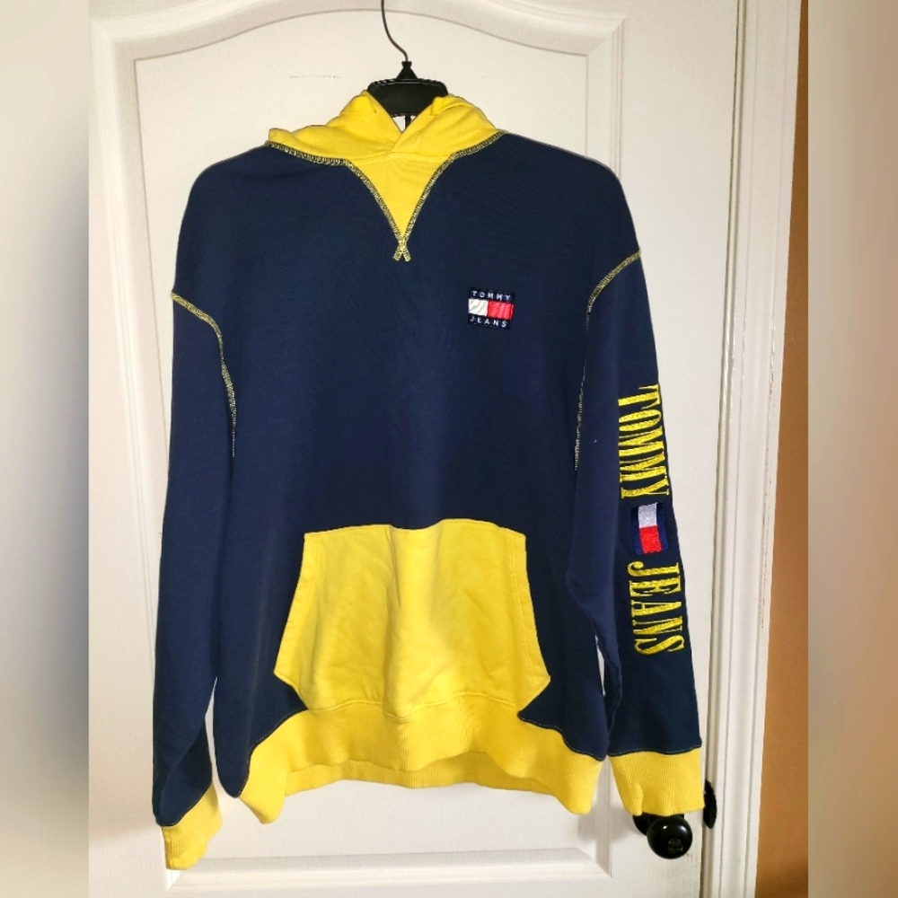 Tommy Jeans acid capsule cotton blend color block hoodie, size medium